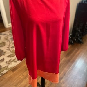 Coco love tunic dress. SzM. Coral colors. Tie back 🧡